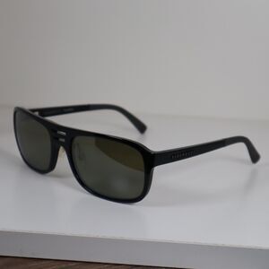 Serengeti LORENZO 7648 PIQ Shiny Black Green Lens Sunglasses 59-17-135mm